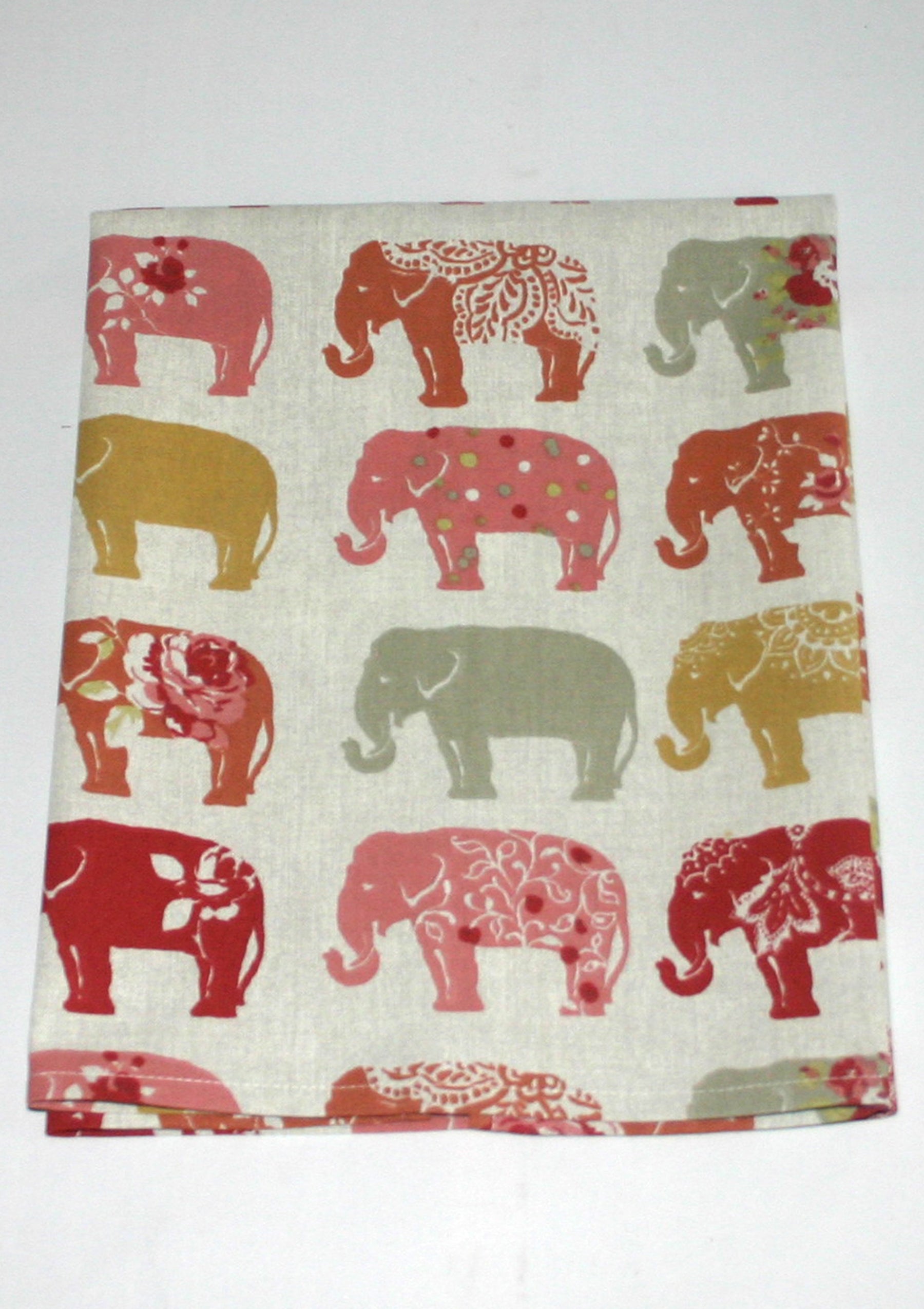 Cotton Tea Towel, Spice Elephant