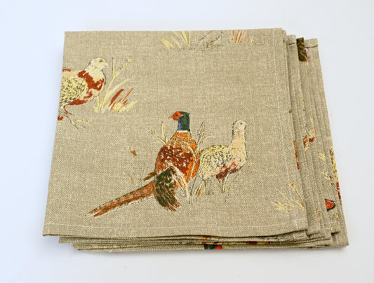 Napkins x 4, Pheasant