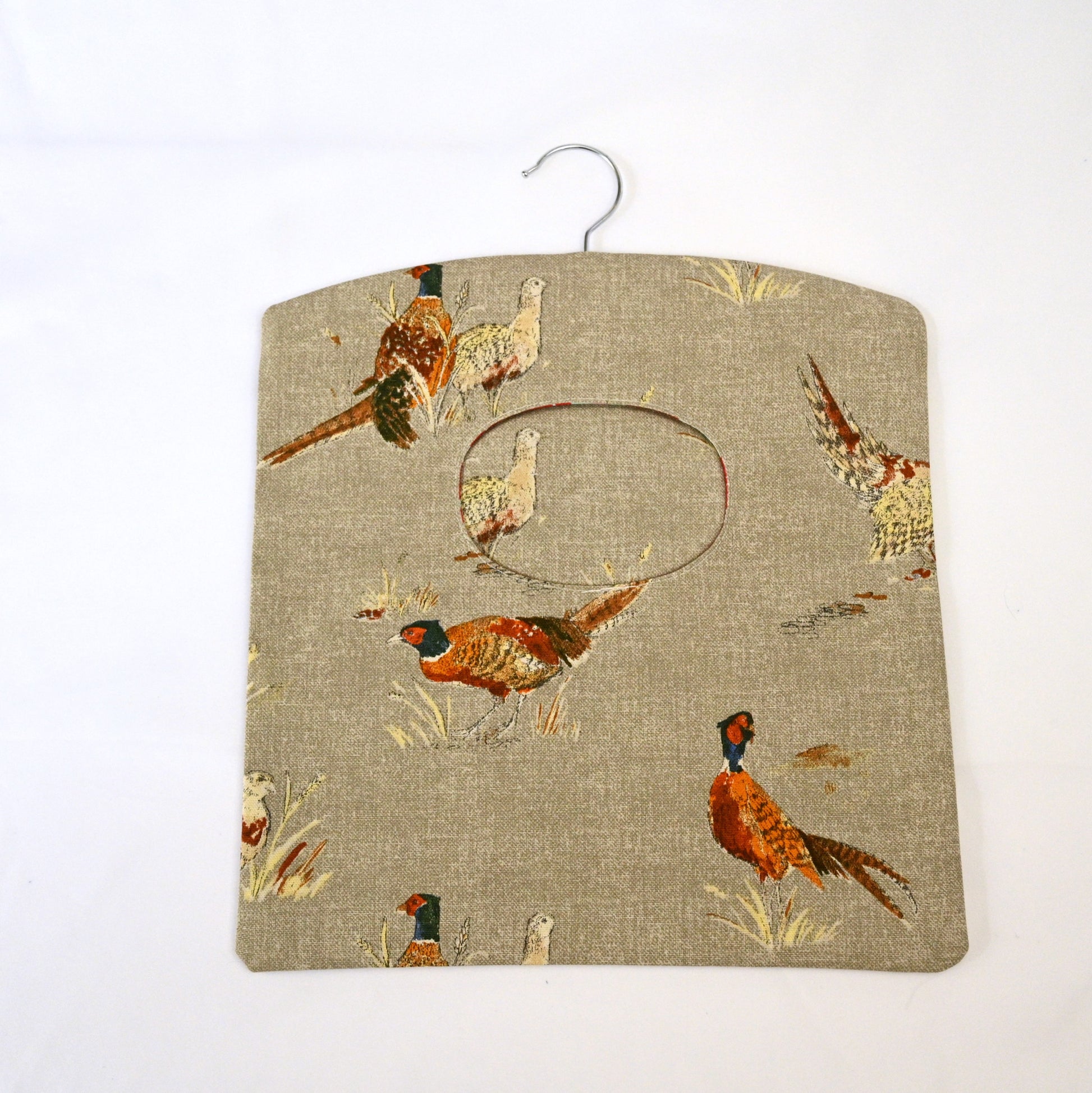 pheasant peg bag on white background