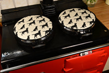 Load image into Gallery viewer, Aga Tops, Range Covers, Chef Pads,Hob Covers,  Black Labrador pair
