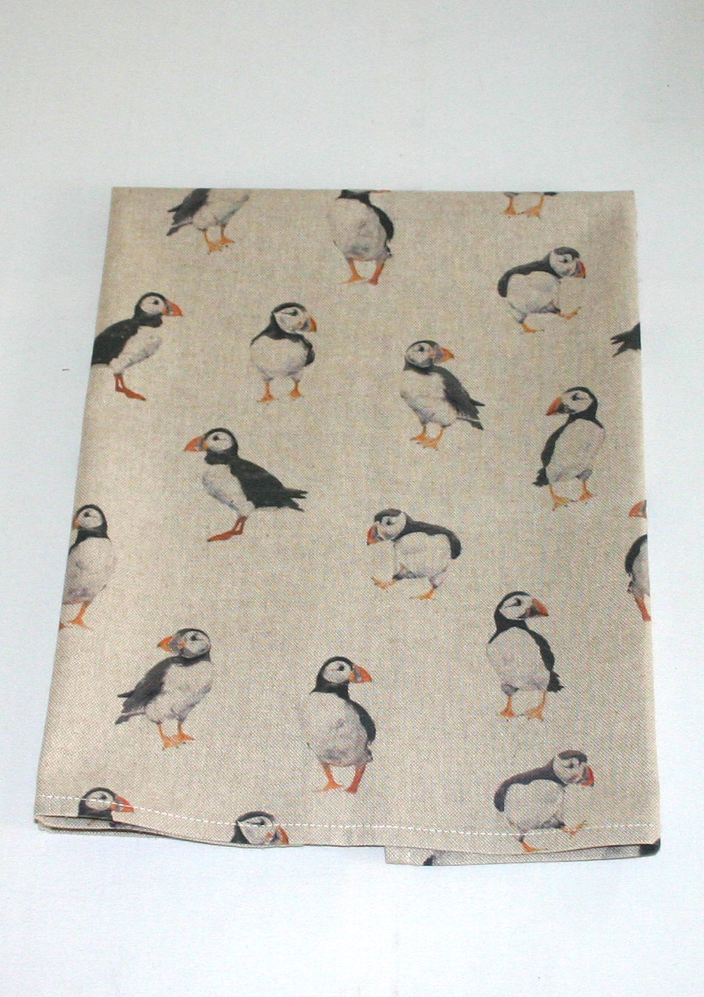 Cotton Tea Towel, Puffins
