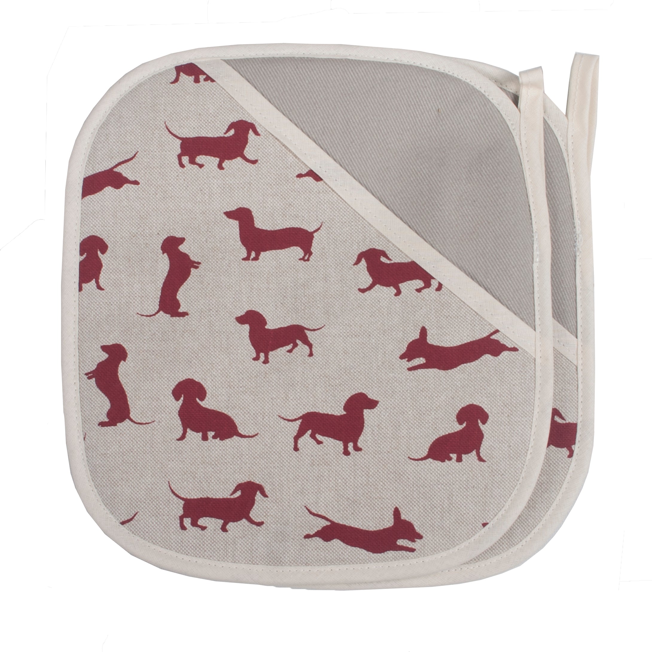 Oven Grippers, Red Dachshund (Pair)