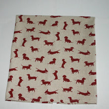 Load image into Gallery viewer, Cotton Tea Towel, Red Dachshund
