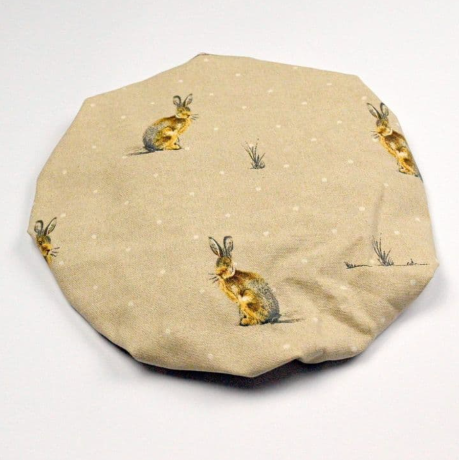 shower hat in hares print