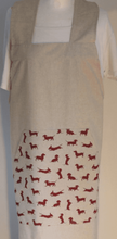 Load image into Gallery viewer, Cross Backed Apron, Red Dachshund
