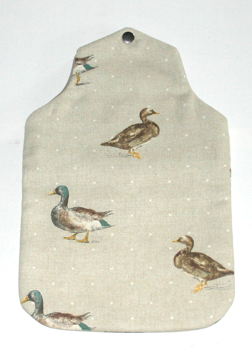 Padded Cotton Hotwater Bottle Cover, Ducks