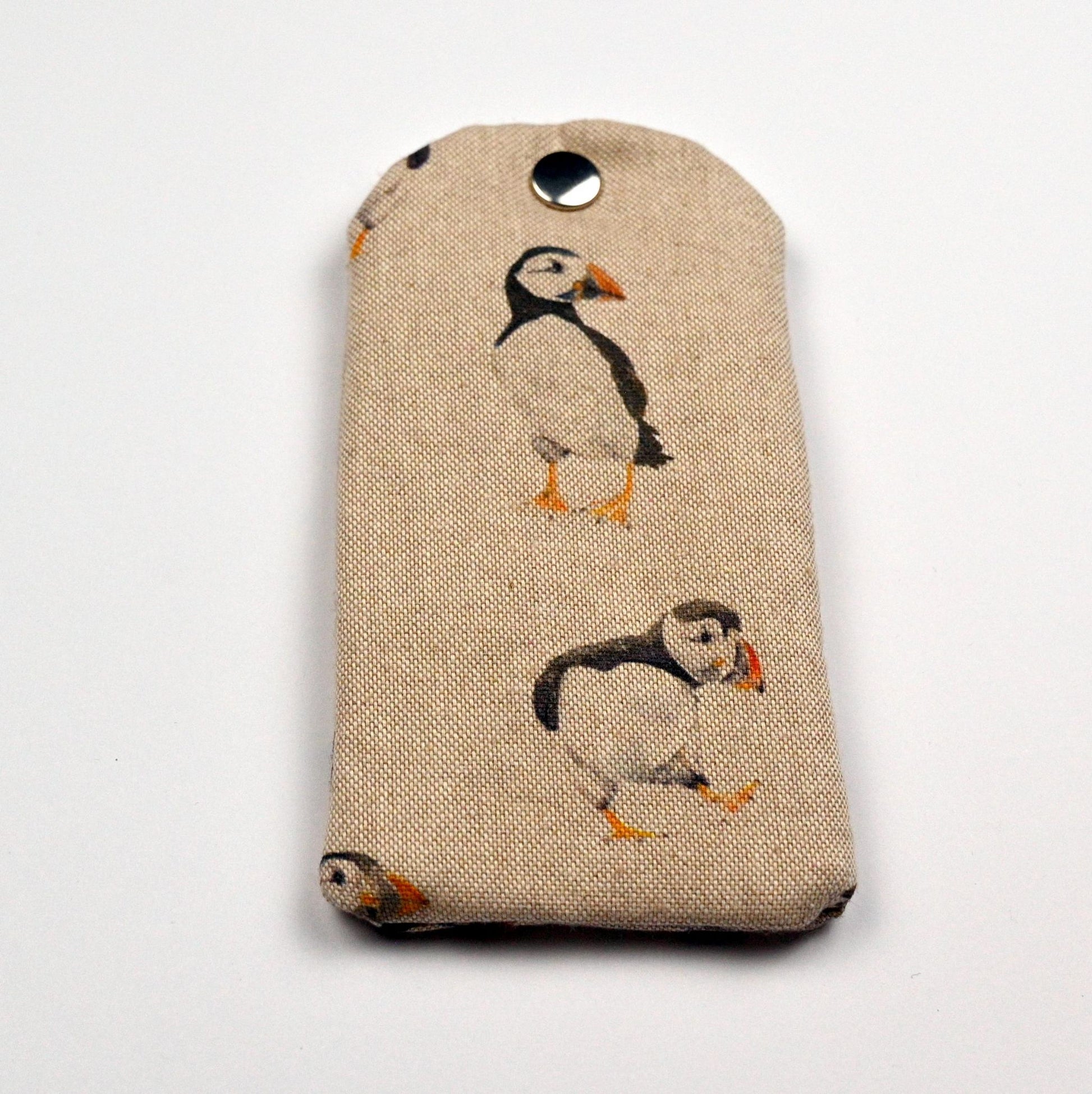 glasses case in puffins design