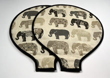 Load image into Gallery viewer, Magnetic Aga Tops, Range Covers, Chef Pads, Hob Covers  Grey Elephants pair
