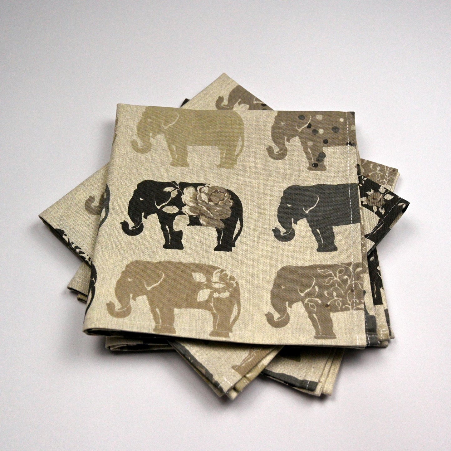 Napkins x 4, Grey Elephant