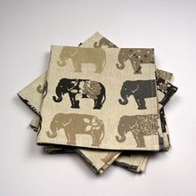 Load image into Gallery viewer, Napkins x 4, Grey Elephant
