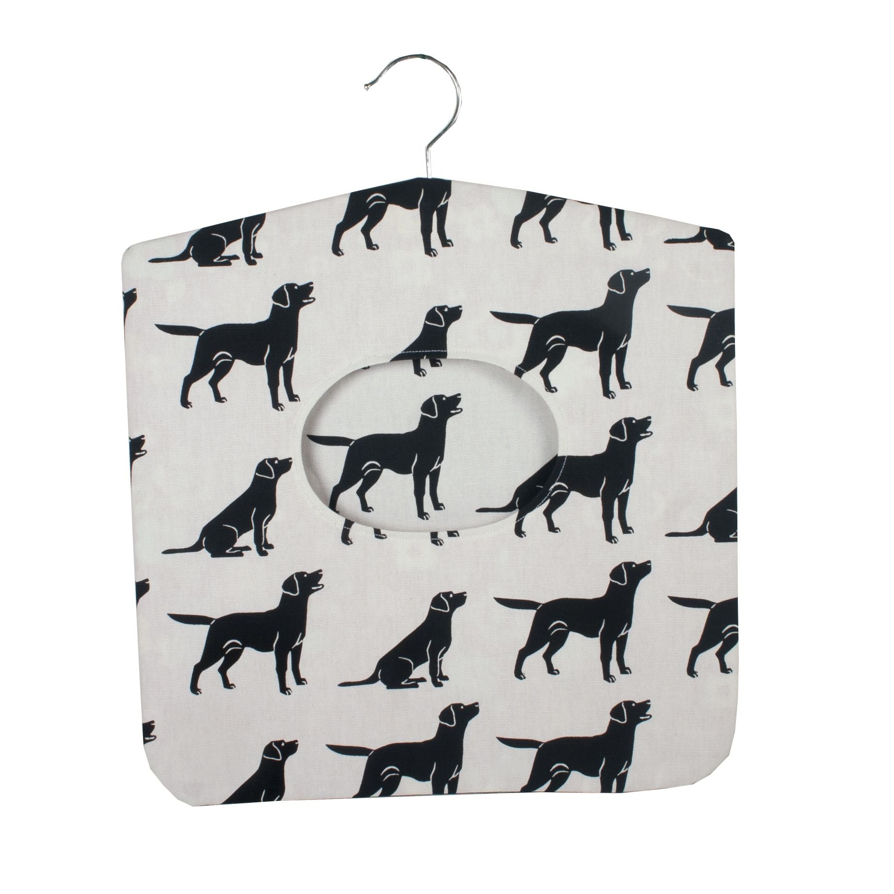 black labrador peg bag on white background