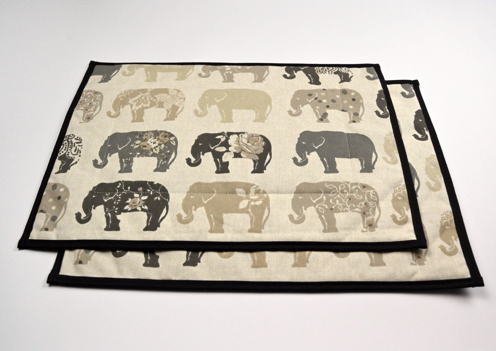 Placemats, Grey Elephants