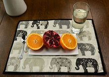 Load image into Gallery viewer, Placemats, Grey Elephants
