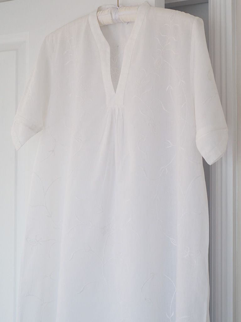 night dress hung on hanger