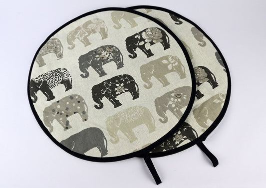 Loop Aga Tops, Range/Hob Covers, Grey Elephant pair