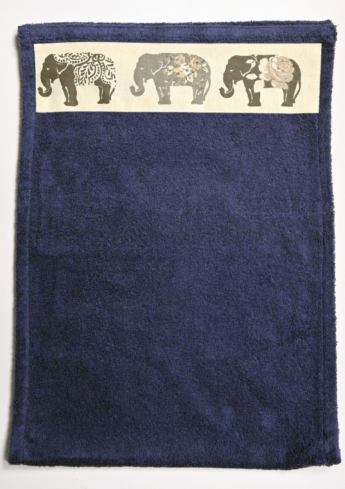 Hand Roller Towels, Grey Elephants
