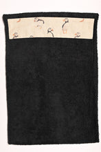 Load image into Gallery viewer, Hand Roller Towels, Puffins, Black, Navy Blue or Green Towel
