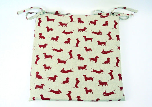 Seat Pad, Red Dachshund