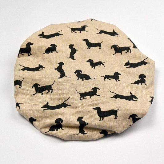 Shower Hat, Black Dachshund
