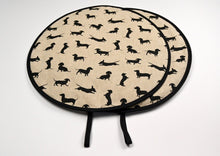 Load image into Gallery viewer, Aga Tops, Range Covers, Chef Pads, Hob covers,  Black Dachshund pair

