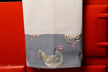 Load image into Gallery viewer, Waffle Tea Towel, Chickens
